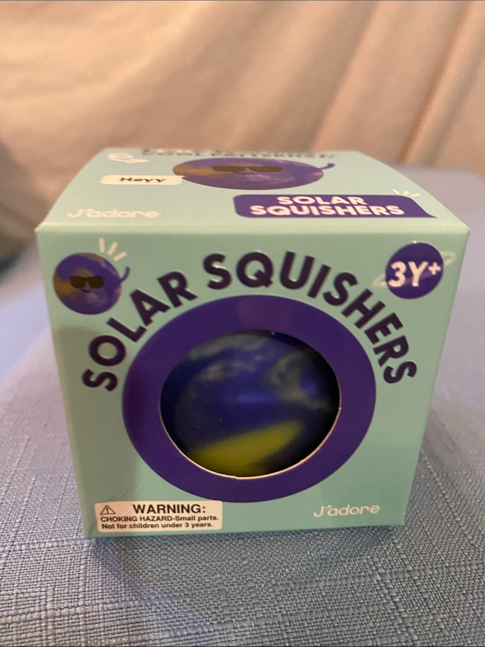 Earth Solar Squishers Toy Ball - Blue/White